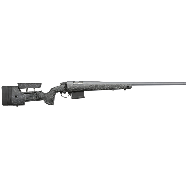 Premier Series, HMR Pro, Bolt Action Rifle, 25 Creedmoor, 24" 416 Stainless Steel Barrel, Cerakote Finish, Black with Gray Fleck, Bergara HMR Molded Stock with Mini-Chassis, 5 Rounds, 1 Magazine BPR20-25CM