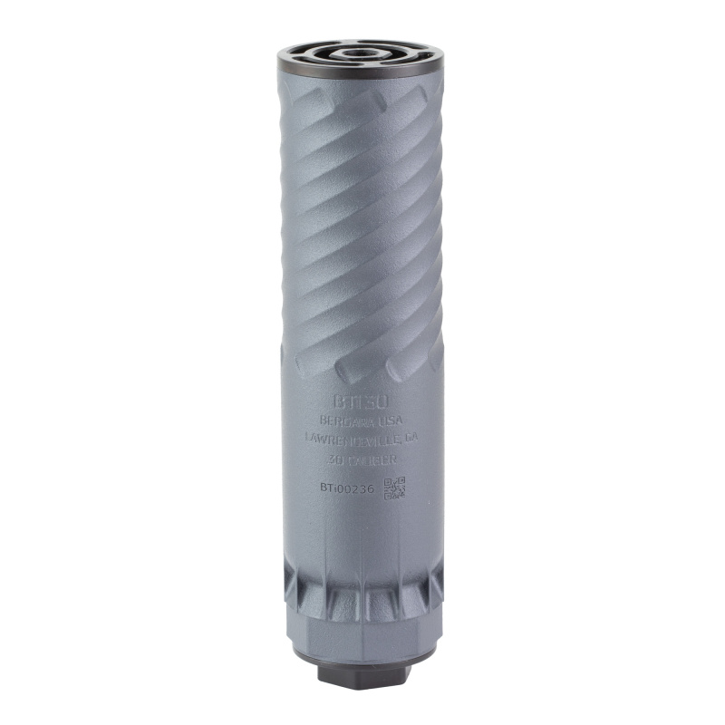 Ti-30, Suppressor, .30 Cal, Titanium Construction, Cerakote Finish, Gray, Closed and Vented Endcap Included BTi-30G