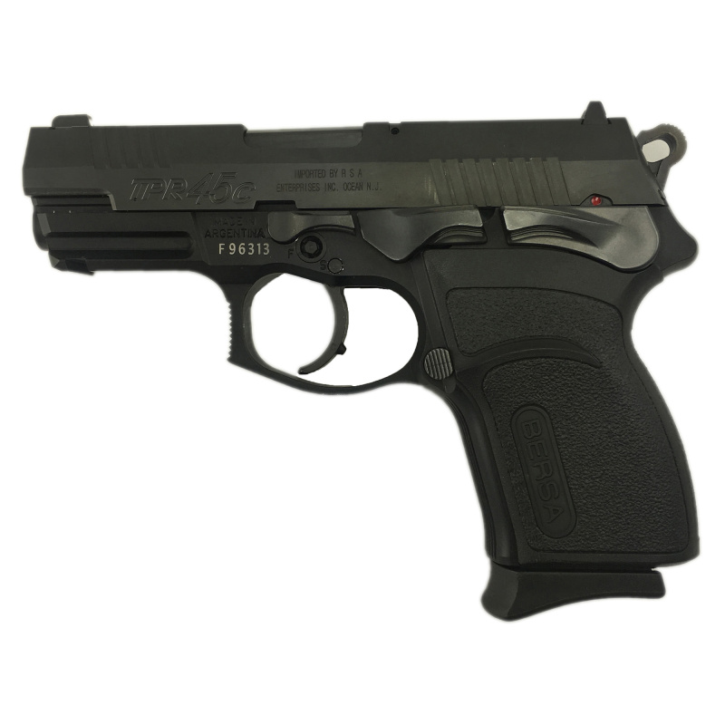 TPR45C Compact, Double/Single Action, Semi-automatic, Metal Frame Pistol, Compact, 45ACP, 3.6" Barrel, Matte Finish, Black, Fixed Sights, 7 Rounds, 1 Magazine TPR45CM
