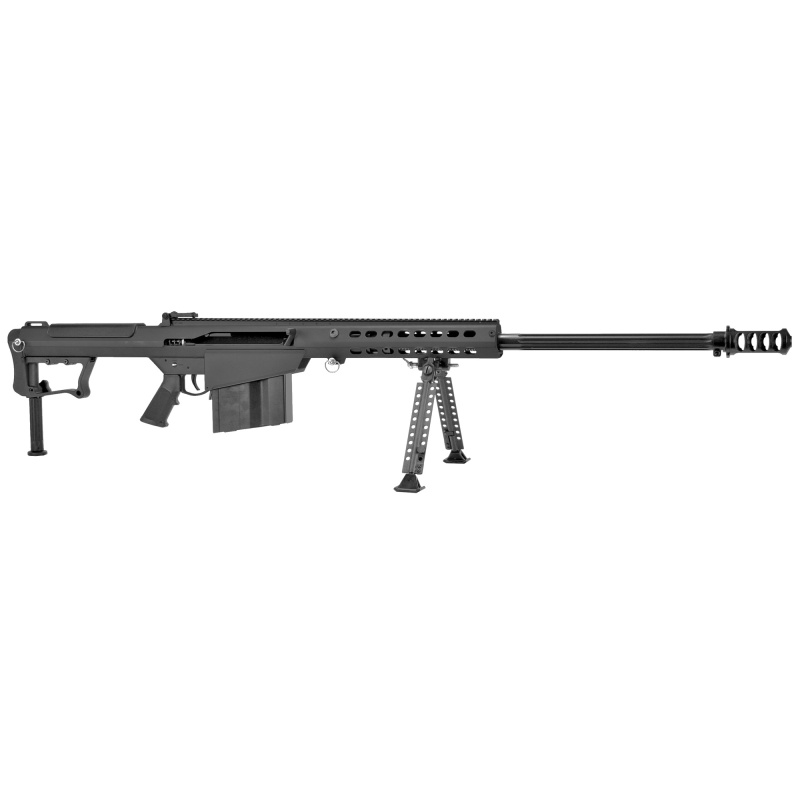M107A1, Semi-automatic, 50 BMG, 29" Barrel, Black, Cerakote Finish, Synthetic Stock, Front/Rear Flip Sights, 10Rd, 1 Magazine, Bipod, Pelican Hard Case 18059