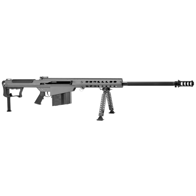 M107A1, Semi-automatic, 50 BMG, 29" Barrel, Gray Cerakote Finish, Synthetic Stock, 10Rd, Front/Rear Flip Sights, 10Rd, 1 Magazine, Bipod, Pelican Hard Case 18067