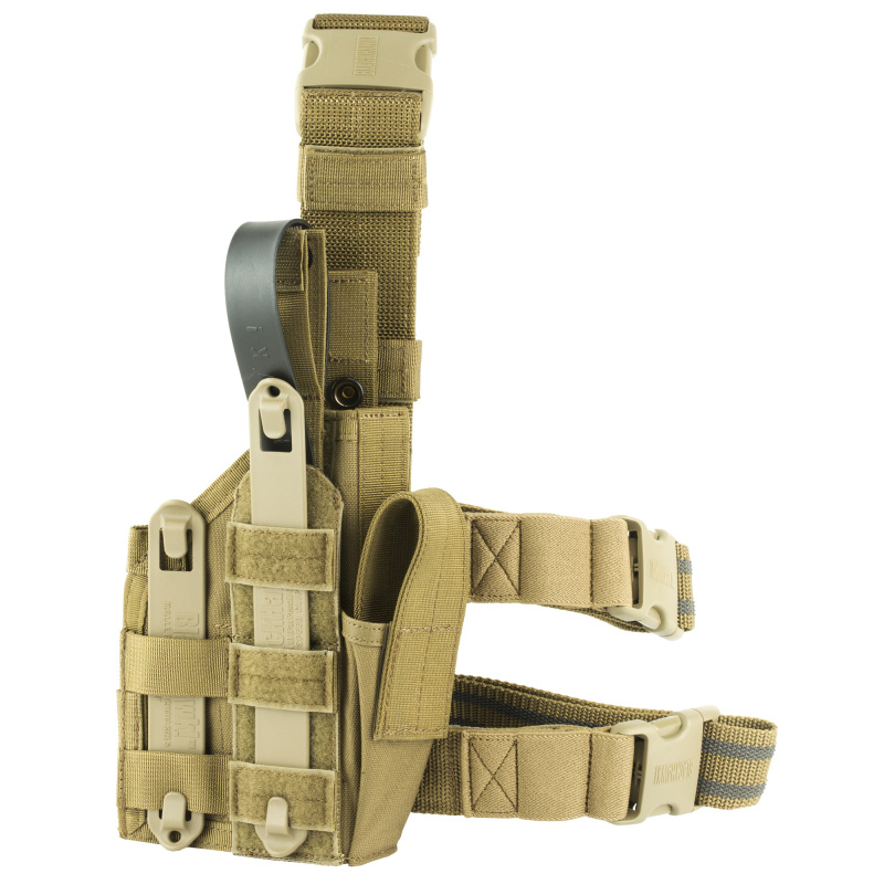 Nylon Omega VI Ultra Thigh Holster fits Most Pistols With or Without Light or Laser Aiming Module Coyote Tan