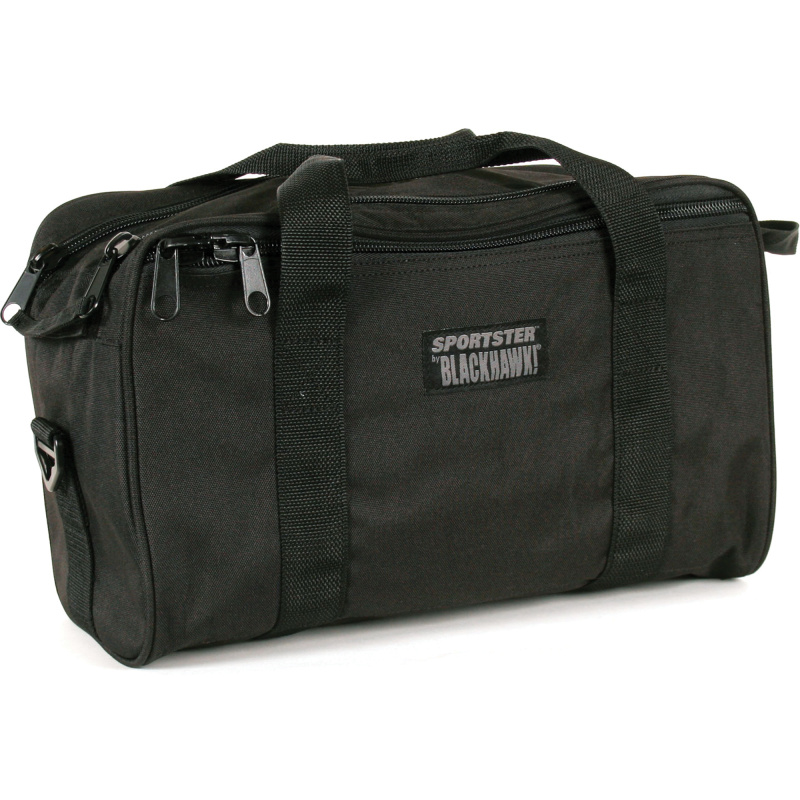 Sportster Reinforced Pistol Range Bag Black Nylon