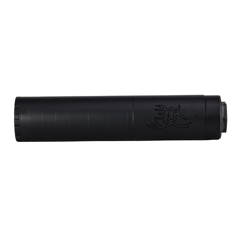 Banish Buck 30, Suppressor, .30 Cal, 6.9" Length, 1.54" Diameter, Stainless Steel Construction, Cerakote Finish, Black, HUB Compatible, Includes 5/8X24 Direct Thread Mount, 13.8oz 100000111318