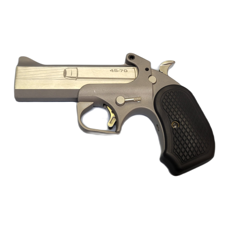 Cyclops, Derringer, 45-70 Government, 4.25" Barrel, Manual Safety, Fixed Sights, Stainless Steel, Silver, 1 Round BACY-45-70