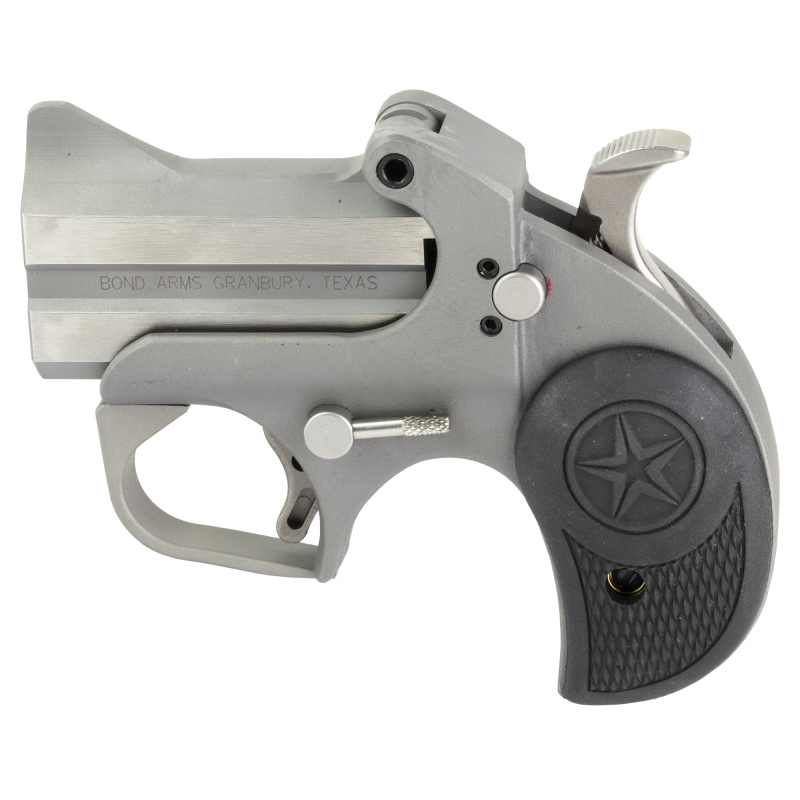 Roughneck Derringer, 45ACP, 2.5" Barrel, Steel Frame, Stainless Finish, Rubber Grips, Fixed Sights, 2Rd, Trigger Guard BARN-45ACP