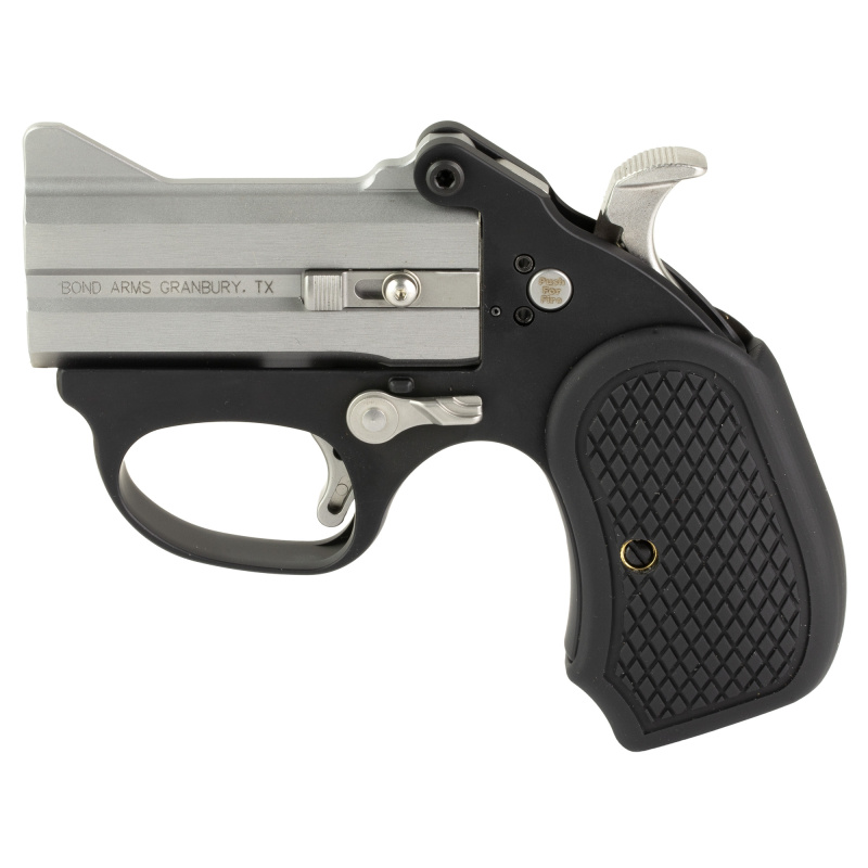 Stinger, Derringer, 22 WMR, 3" Barrel, Aluminum, Silver, B6 Resin Grips, Fixed Sights, Manual Safety, 2 Rounds, With Trigger Guard BASL-FB-22Mag