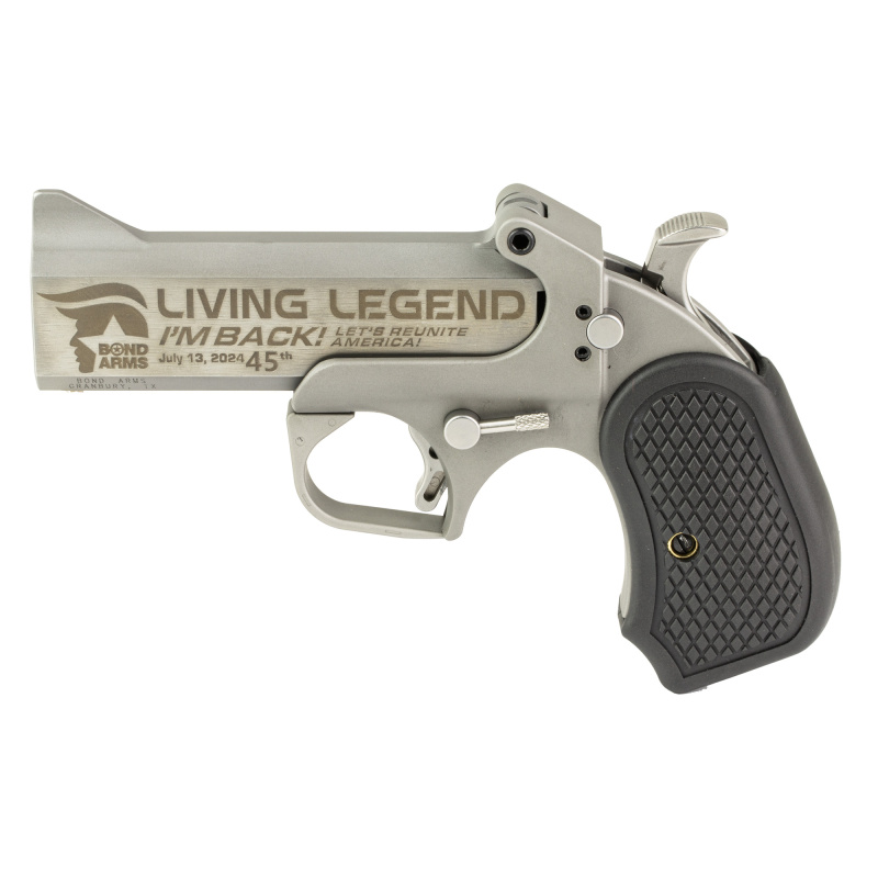 DT47, Derringer, 410 or 45LC, 4.25" Barrel, Steel, Silver, Rosewood Grips, Fixed Sights, 2 Rounds, With Trigger Guard DT47-45-410