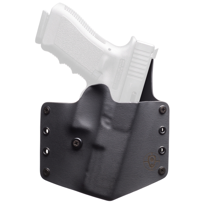 Standard OWB Belt Holster, Fits Sig Sauer P320 XCarry Legion, Black Kydex & Leather, 1.75" Belt Loops, Optic Compatible 172009