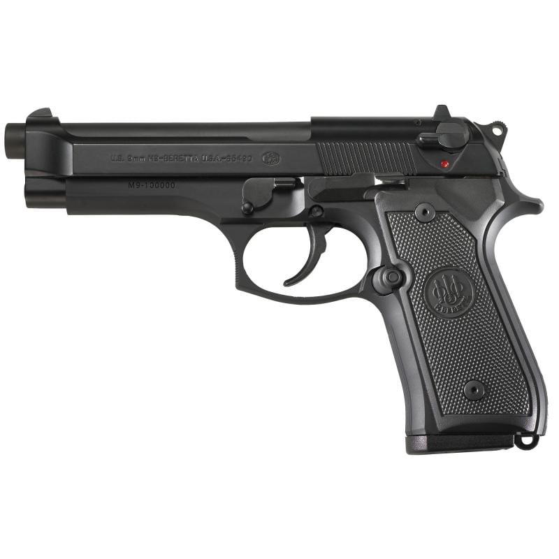 92 M9 Commercial 9mm 4.9 Inch Barrel Bruniton Finish Two Dot Sights Plastic Grips 10 Round