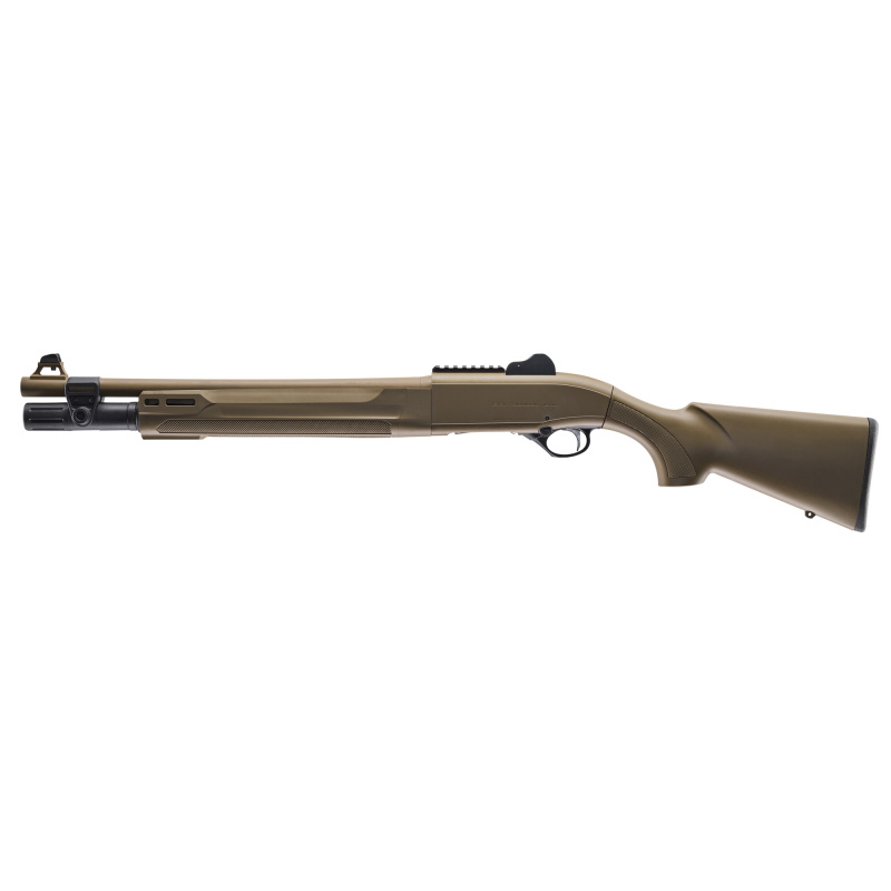 1301 Tactical Mod 2, Semi-automatic Shotgun, 12 Gauge, 3" Chamber, 18.5" Barrel, Anodized Finish, Flat Dark Earth, Synthetic Stock, M-LOK Forend, Improved Cylinder, Ghost Ring Sight, 7 Rounds J131M2CTT187F