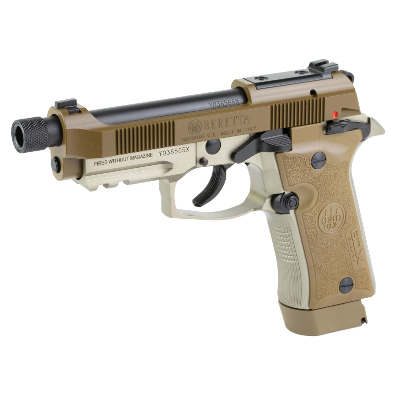 80X Cheetah Tactical 380ACP, 4.4" Threaded Barrel, Polymer Grip, Manual Safety/Decocker, Matte Finish, Desert, Front Picatinny Rail, Optic Ready, 15 Rounds, 2 Magazines J80XTD15 Double Action/Single Action, Semi-automatic, Metal Frame Pistol