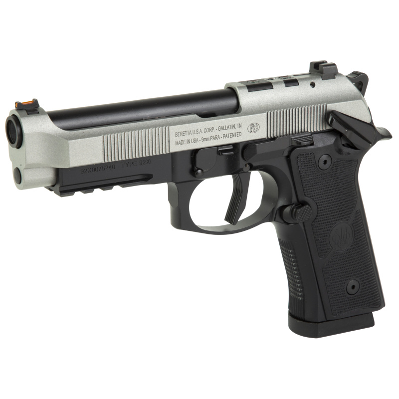 92XI SAO | 9mm, 4.7" Barrel, Optics Ready (OR), Matte Frame, Silver Cerakote Slide, 2x 18rd Magazines