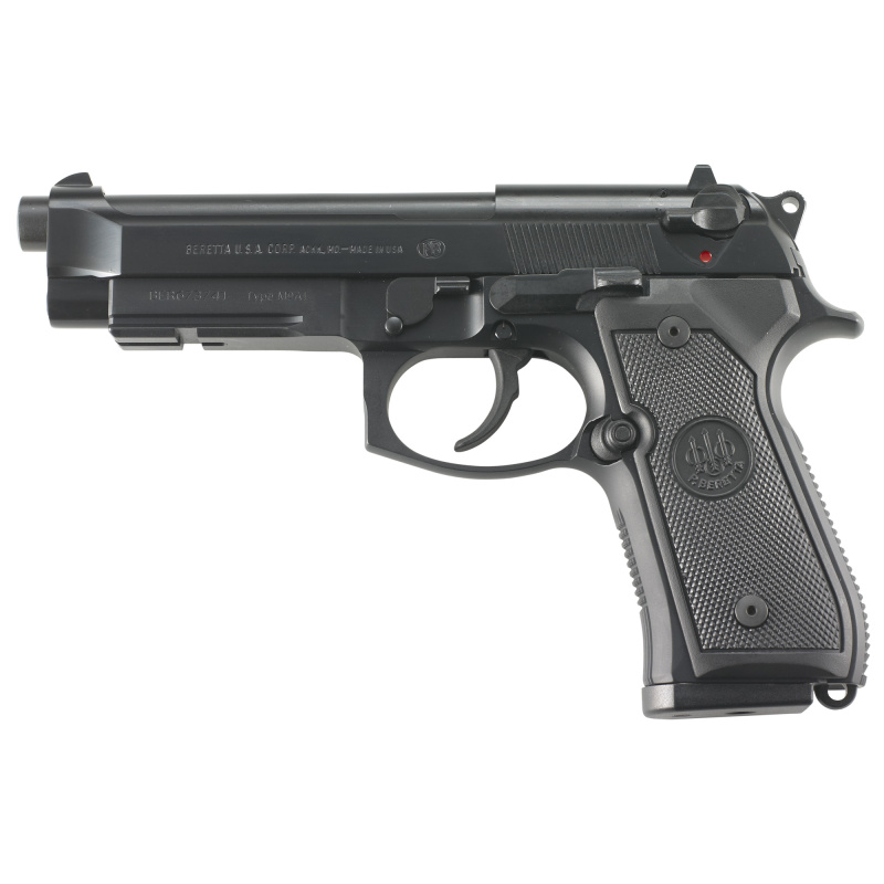 M9-A1, Semi-automatic, DA/SA, Full Size, 9MM, 4.9", Alloy, Black, Black Polymer, 10Rd, 2 Mags, Ambidextrous, 3 Dot JS92M9A1CA