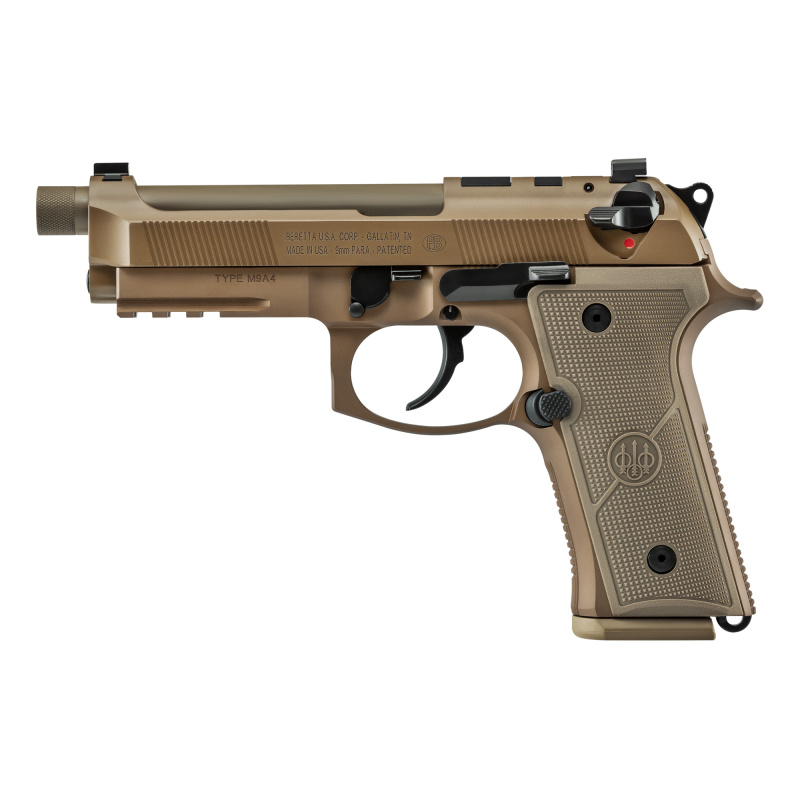 M9A4 G Centurion | 9MM, 4.7" Barrel, Aluminum, Flat Dark Earth Cerekote, Tritium Night Sights, DA/SA, Decocker, 18 Rounds, 2 Magazines, Front Picatinny Rail, OpticReady, 1/2x28 Threaded Barrel