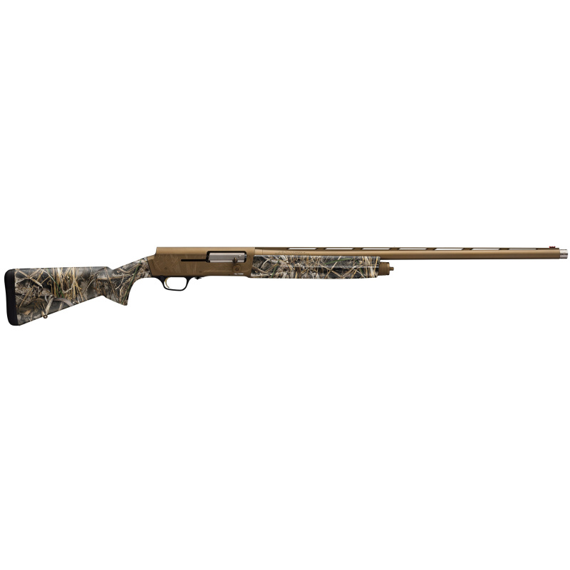 A5 Wicked Wing, Semi-automatic Shotgun, 12 Gauge 3.5" Chamber, 26" Barrel, Cerakote Finish, Burnt Bronze, Fiber Optic Front Sight, Synthetic Stock, Realtree Max 7 Camouflage Finish, Includes 3 Choke Tubes - F, M, IC, 4 Rounds 0119112005