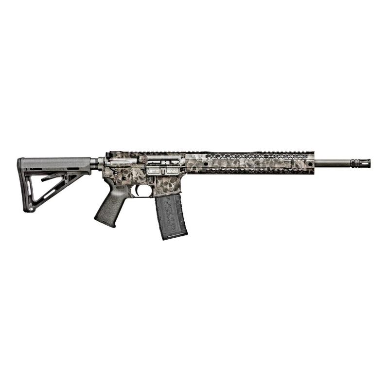 Spec+, Semi-automatic Rifle, AR, 223 Remington/556NATO, 16" Chrome-Moly Barrel, Anodized Finish, Black Skulls, Magpul Pistol Grip, Magpul Stock, Black, 30 Rounds, 1 Magazine BRO-CRYPT-BLK