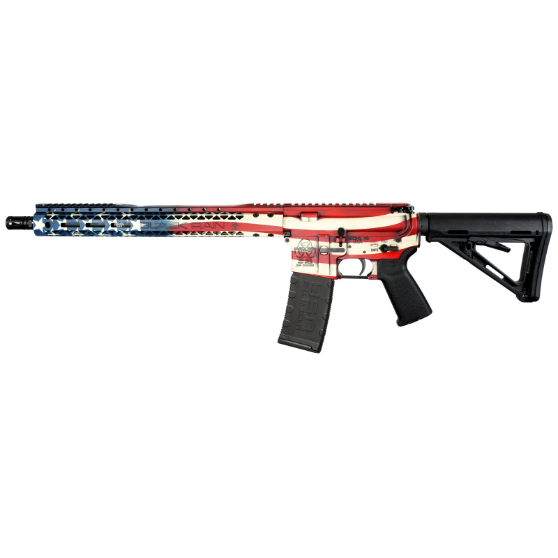 SPEC15 Semi-automatic AR 223 Remington 556NATO 16" Red, White, Blue Polymer 1 Mag 30Rd BRO-SPEC15-AMERICA Polymer