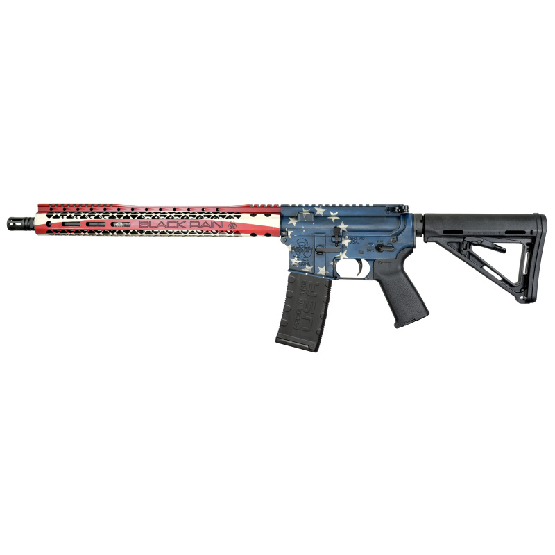 Spec+, Semi-automatic Rifle, AR, 223 Remington/556NATO, 16" Chrome-Moly Barrel, Cerakote Finish, Betsy Ross Flag, Magpul Pistol Grip, Magpul Stock, Black, 30 Rounds, 1 Magazine BRO-PAT-BETSY