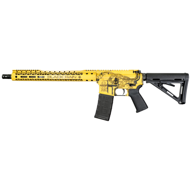 Spec+, Semi-automatic Rifle, AR, 223 Remington/556NATO, 16" Chrome-Moly Barrel, Cerakote Finish, Gadsden Flag, Magpul Pistol Grip, Magpul Stock, Black, 30 Rounds, 1 Magazine BRO-PAT-GADSDEN