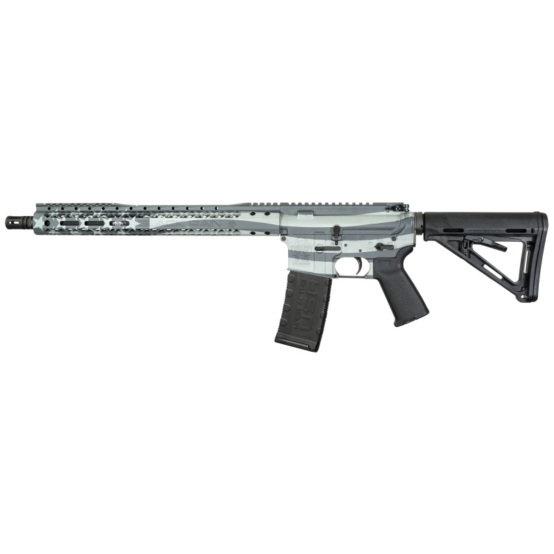 Spec+, Semi-automatic Rifle, AR, 223 Remington/556NATO, 16" Chrome-Moly Barrel, Cerakote Finish, Obsidian Flag, Magpul Pistol Grip, Magpul Stock, Black, 30 Rounds, 1 Magazine BRO-PAT-OBSIDIAN