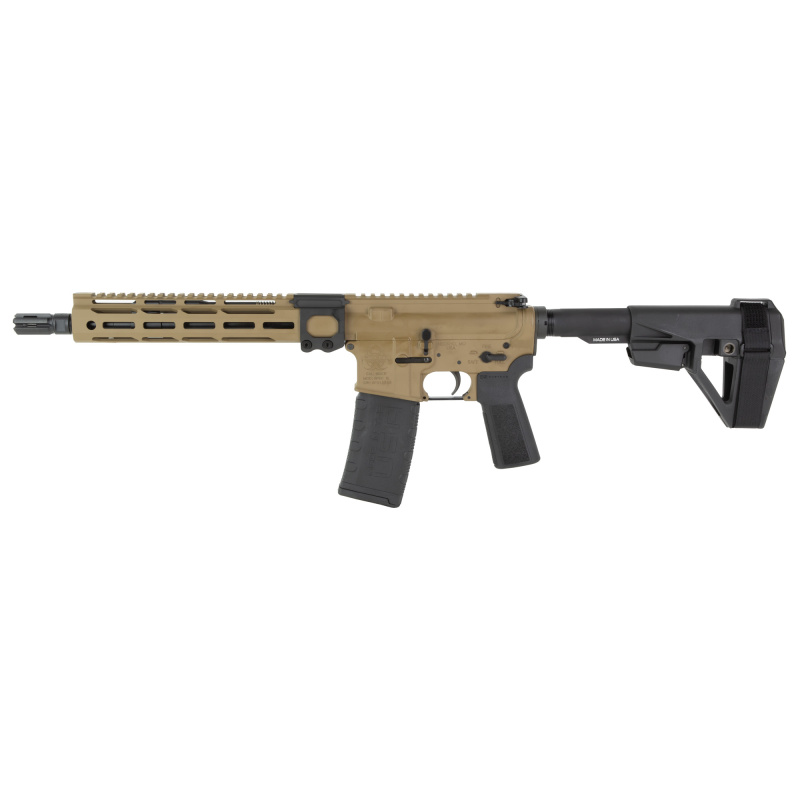 Spec 15 Kinetx, Semi-automatic, AR Pistol, 223 Remington/556NATO, 11.5" Barrel, Black/Tan, B5 Grip, SBA3 Pistol Brace, 30 Rounds, 1 Magazine BRO-S15-KTX-P-TCT-BLK