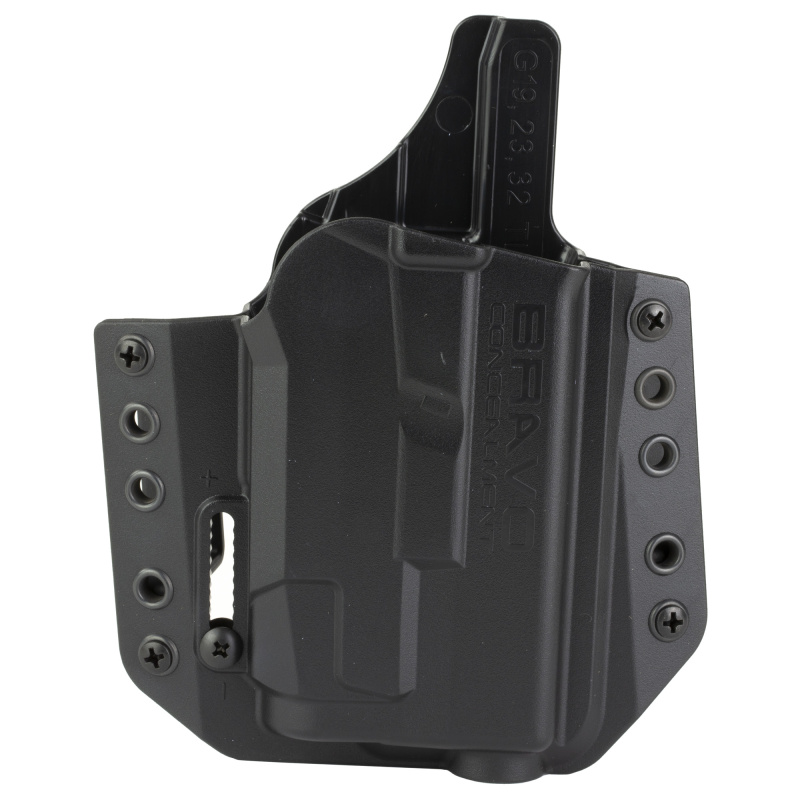 BCA Light Bearing, OWB Concealment Holster, 1.5" Belt Loops, Fits Glock 19/19X/23/32/45 w/Streamlight TLR-7, Right Hand, Black, Polymer, Does not fit Glock Gen 5 40SW BC30-1010