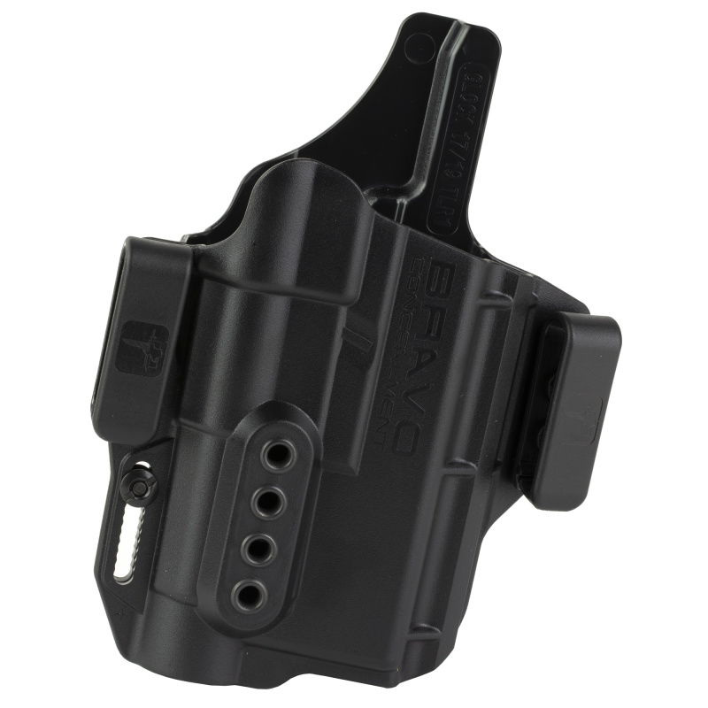 Torsion Light Bearing, IWB Concealment Holster, Waistband Clips, Fits Glock 19/19X/23/32/45 w/Streamlight TLR-1, Right Hand, Black, Polymer, Does not fit Glock Gen 5 40SW BC40-1004