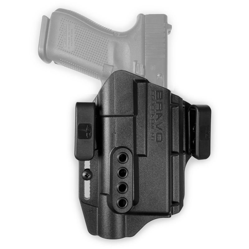 Torsion Light Bearing, IWB Concealment Holster, Waistband Clips, Fits Glock 19/19X/23/32/45 w/SureFire X300, Right Hand, Black, Polymer, Does not fit Glock Gen 5 40SW BC40-1005