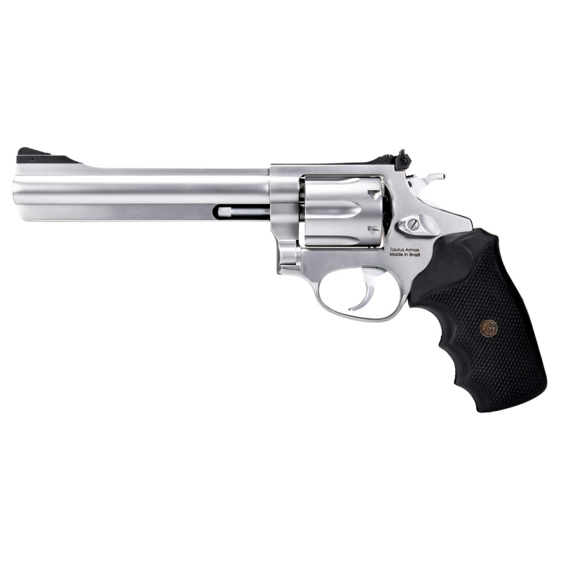 RM66, Double Action/Single Action, Steel Framed Revolver, 357 Magnum, 6" Barrel, Stainless Steel Finish, Silver, Rubber Grips, Fixed Sights, 6 Rounds 2-RM669