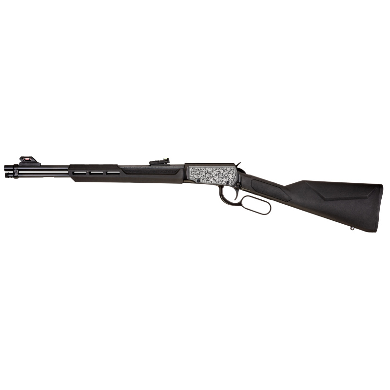 Gallery, 22LR, 18" Barrel, Matte Finish, Black, Synthetic Stock, Adjustable Sights, Scroll Engraving, 15 Rounds RL22181SY-EN13