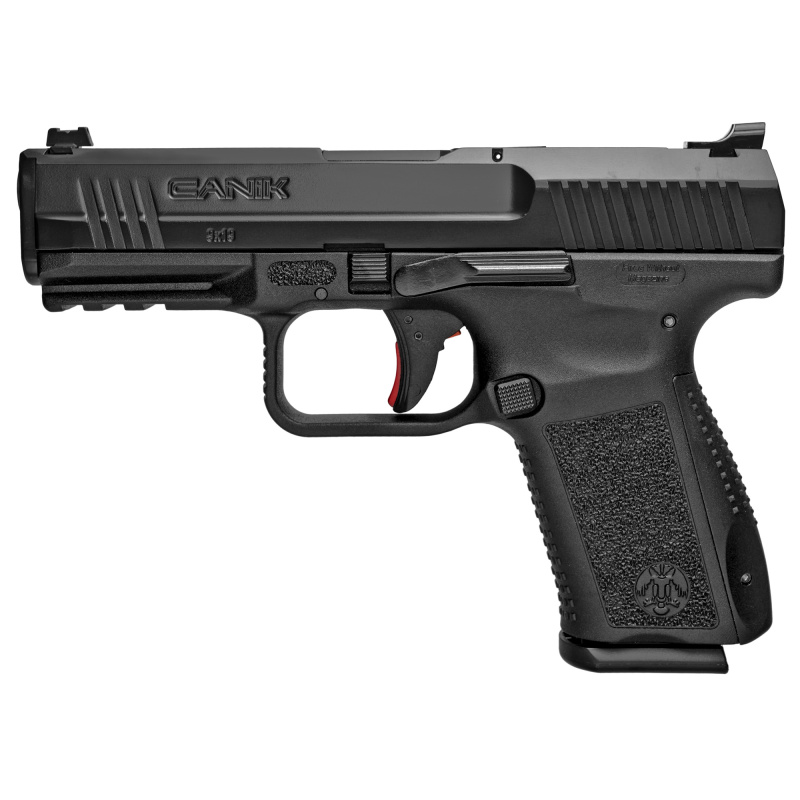 CANIK TP9SF Elite | Striker Fired, 9MM, 4.19" Match Grade Barrel, Polymer Frame, Black Finish, Warren Tactical Sights With Red and Green Fiber Optic Front, Includes Two 15 Round Magazines, Holster, Interchangeable Backstraps