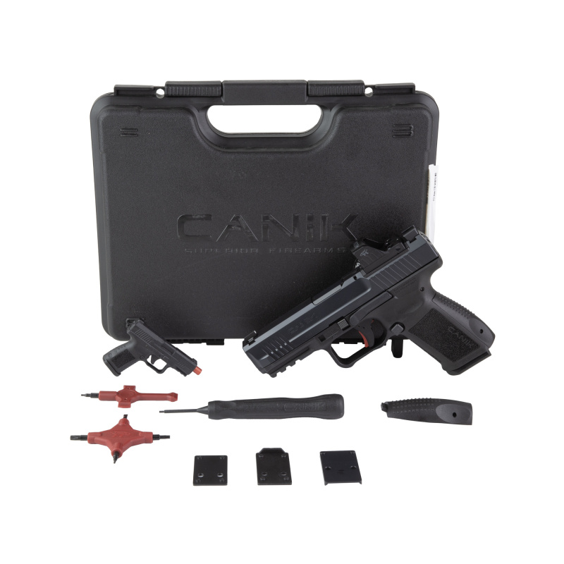 METE SF One Series, Semi-automatic, Striker Fired, Polymer Frame Pistol, Compact, 9MM, 4.1" Barrel,  Matte Finish, Black, Optics Ready, 15 Rounds, 1 Magazine, Includes MeCanik MO1 Optic HG56370SV-N