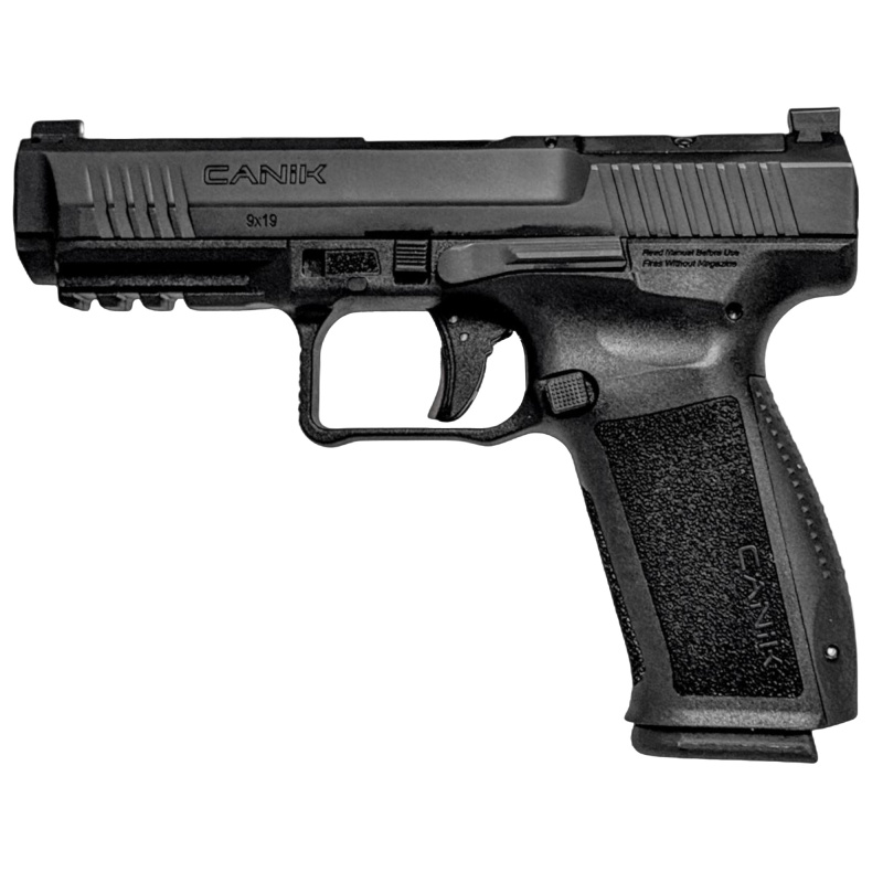 METE SF One Series, Striker Fired, Semi-automatic, Polymer Frame Pistol, Compact, 9MM, 4.19" Barrel, Cerakote Finish, Black, Optics Ready, 3-Dot White Sights, 15 Rounds, 1 Magazine HG5637OS-N