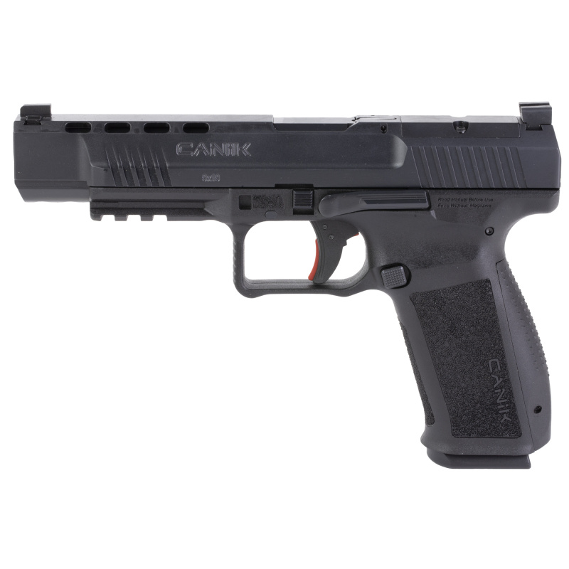 TP9, METE SFx, Striker Fired, Semi-automatic, Polymer Frame Pistol, Full Size, 9MM, 5.2" Barrel, Black, 3 Dot White Sights, Flared Magwell, Holster Fit and Lock, Optic Ready, 2 Magazines, (1)-18 Round and (1)-20 Round HG6594-N