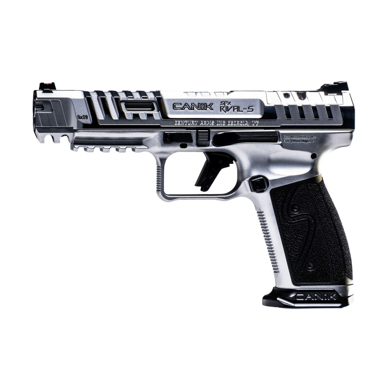 CANIK SFx RIVAL-S | 9MM, Chrome Slide, 5" Barrel, Two 18rd Magazines, Optics Ready