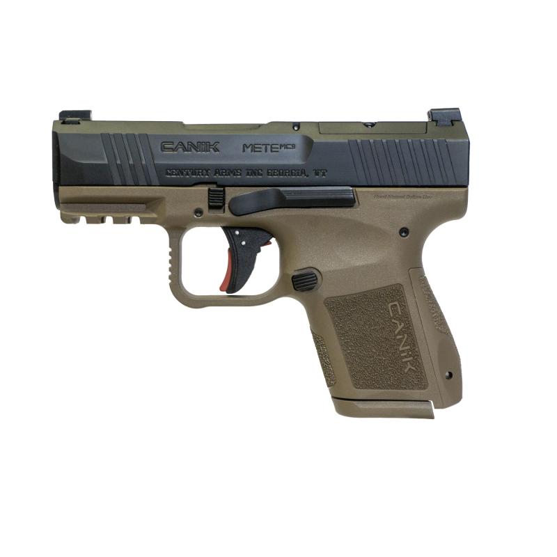 METE MC9, Semi-automatic, Striker Fired, Poylmer Frame Pistol, Micro Compact, 9MM, 3.18" Barrel, Matte Finish, Flat Dark Earth Frame, Black Slide, Optic Ready, 10 Rounds, 2 Magazines, California Compliant HG7651CABD-N