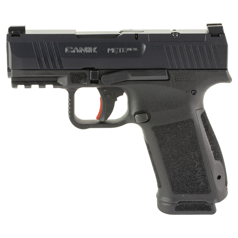 METE MC9L, Semi-automatic, Striker Fired, Polymer Frame Pistol, Compact, 9MM, 3.18" Barrel, Nitride Finish, Black, Optic Ready, White Dot Front Sight, Blackout Rear Sight, 2 Magazines, 10 Rounds, Includes Custom Holster HG7884-N