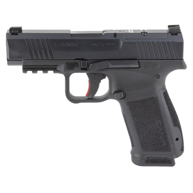 METE MC9LS, Semi-automatic, Striker Fired, Polymer Frame Pistol, Compact, 9MM, 3.64" Barrel, Black, Optic Ready, White Dot Front Sight, Blackout Rear Sight, 2 Magazines, 10 Rounds, California Compliant HG7885CA-N