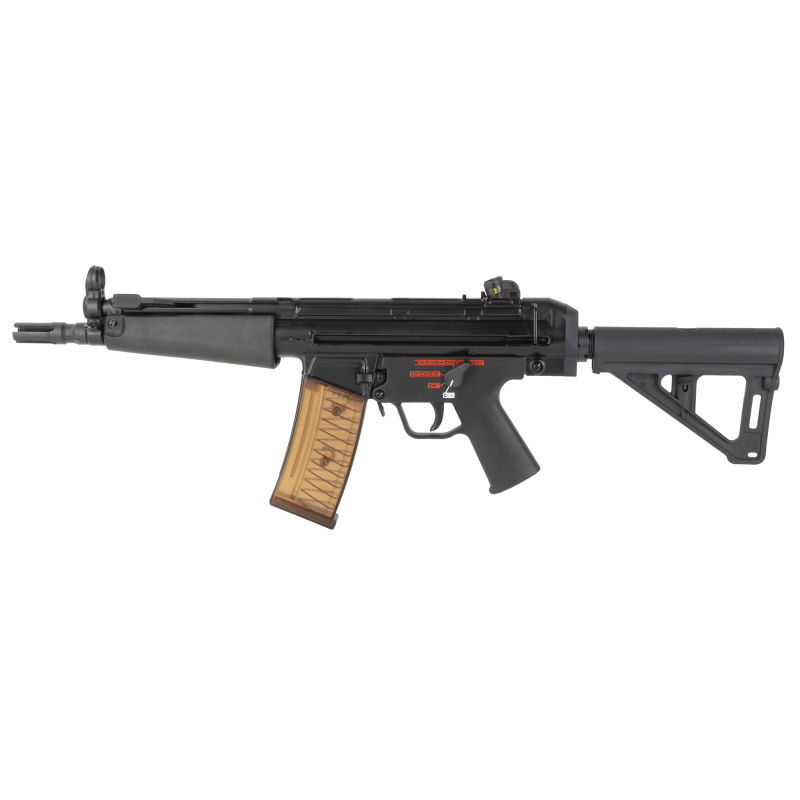 AP53, Semi-automatic, 556NATO, 8.3" Barrel, Threaded 1/2X28, 4 Prong Flash Hider, Manganese Phosphate Finish, Black, Navy Style Grip, Pistol Stabilizing Brace, Fixed Front and Adjustable Rear Sights, 30 Rounds, 2 Magazines, Includes Sling, Cleaning Kit,