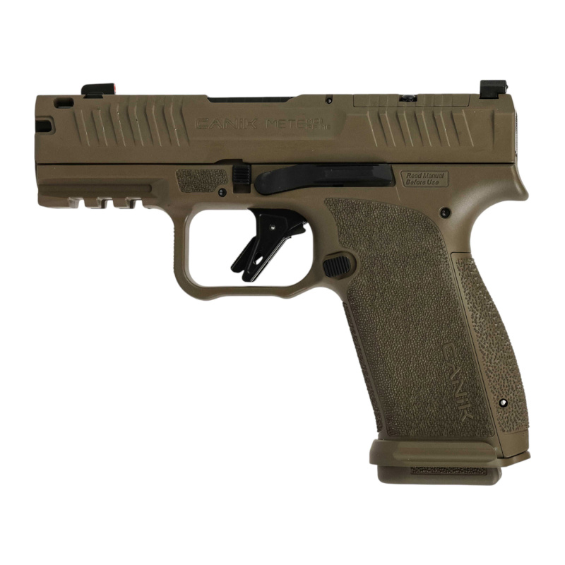 METE MC9 Prime, Semi-automatic, Striker Fired, Compact, 9MM, 3.64" Barrel, Compensated Slide and Barrel with Blast Chamber, Cerakote Finish, Flat Dark Earth, Night Sights, Optics Ready, 17 Rounds, 2 Magazines HG8328D-N