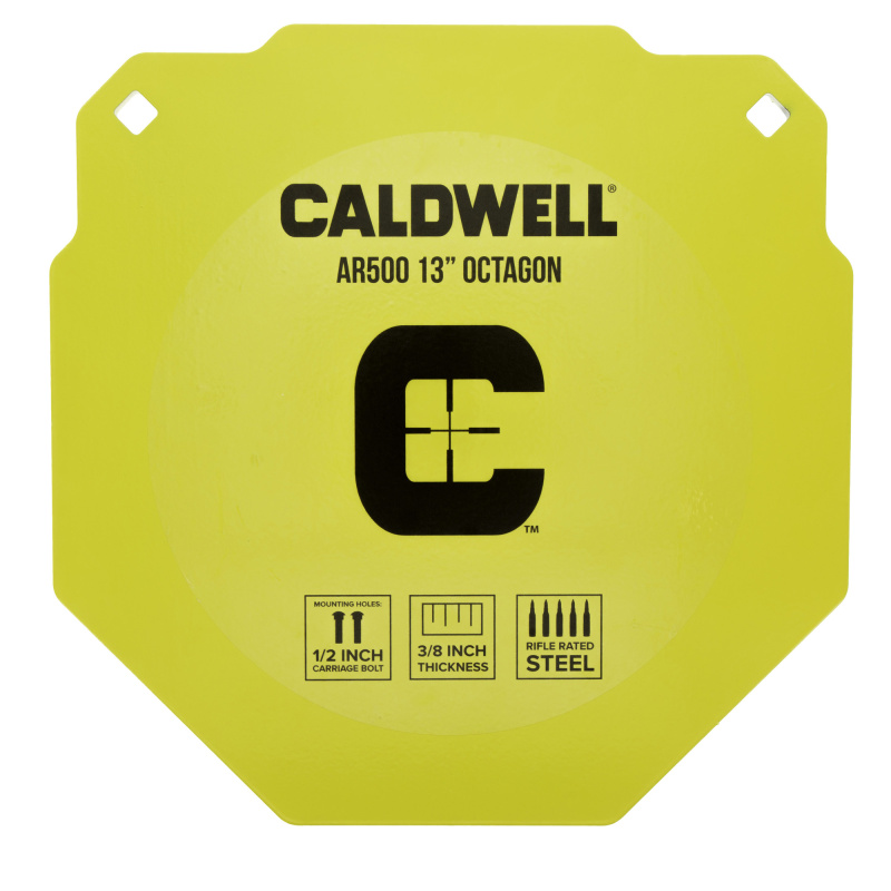 AR500, 13" Octagon, Steel Target, Yellow 1116695
