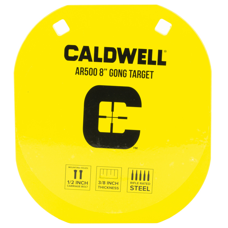 AR500, Gong Target, 8", Steel Target, Yellow 1116703