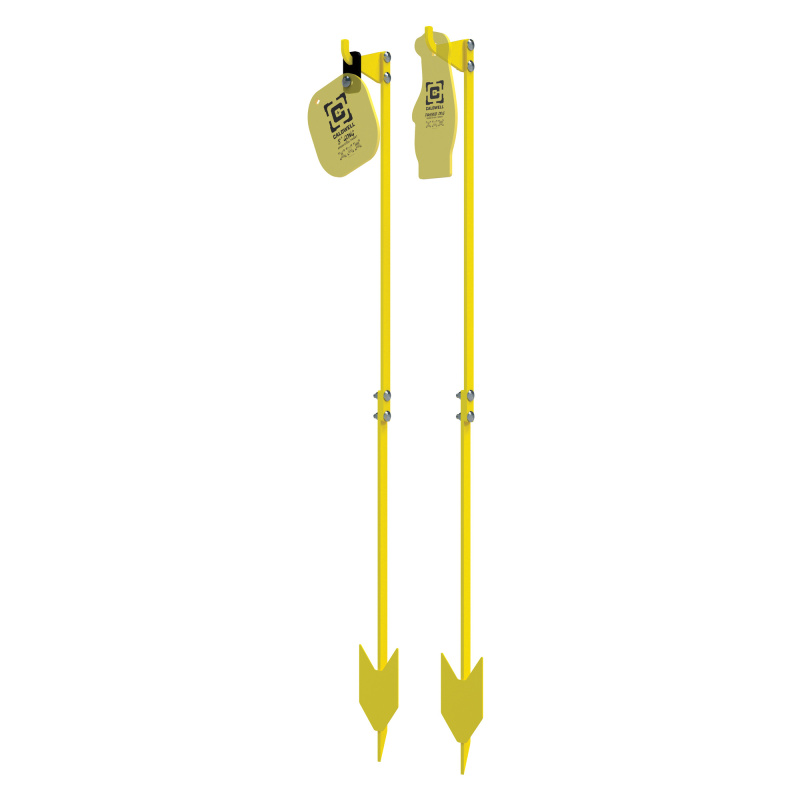 AR500 Target Post, 70" Assembled Length, Black and Yellow 4001137