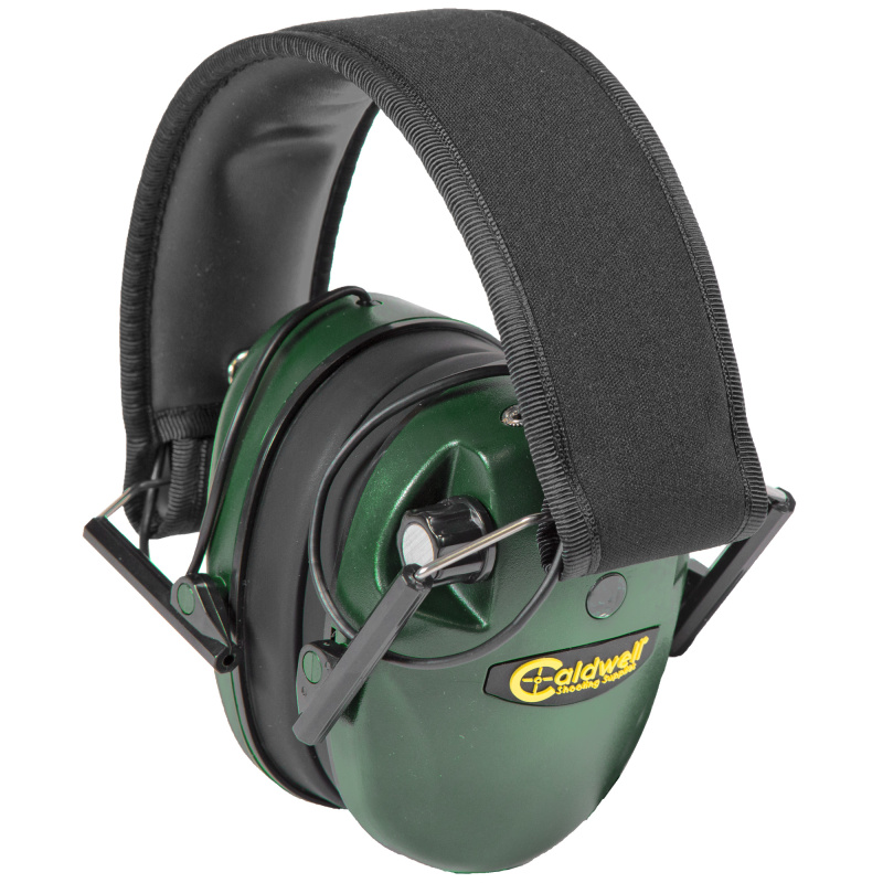 E-MAX Low Profile Electronic Hearing Protection Green and Black