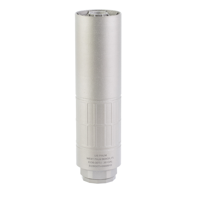 EOS-30 Ti, .30 Cal, Suppressor, 3D Printed Titanium Construction, Matte Finish, Black, HUB Compatible, 5/8X24 Thread Pitch SU0021014-N