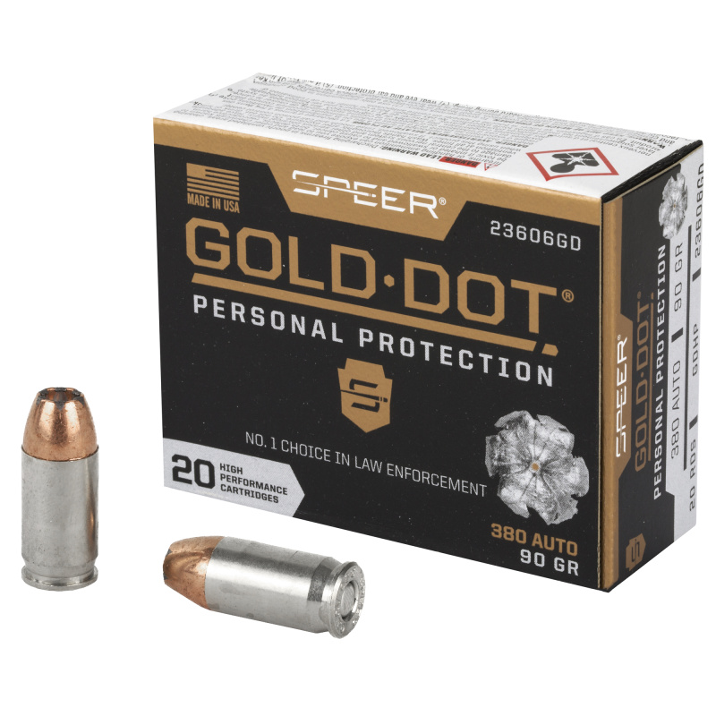 Gold Dot .380 Auto 90 Grain Hollow Point 20 Per Box