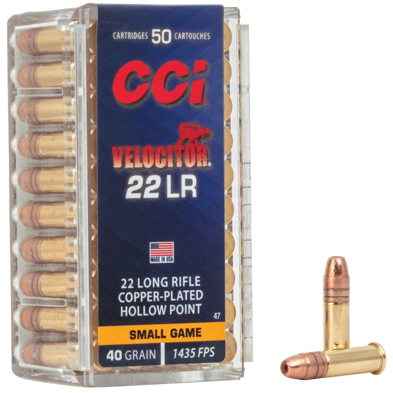 Velocitor .22 LR 40 Grain Gold Dot Hollow Point, 1435 FPS, Box of 50 Rounds