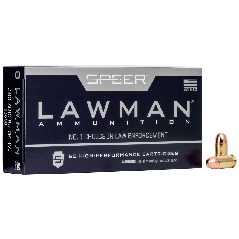 Lawman .380 Auto 95 Grain Total Metal Jacket 50 Per Box