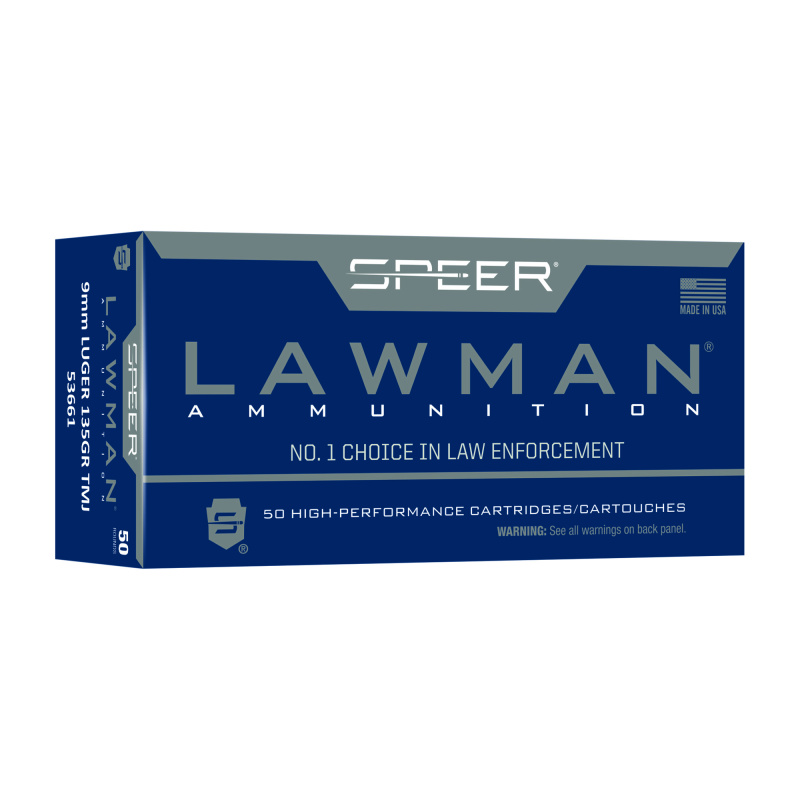 Lawman, 9MM, 135 Grain, Total Metal Jacket, 50 Rounds per Box 53661